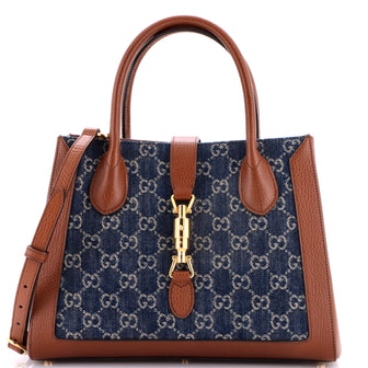 Gucci Jackie 1961 Tote GG Denim and Leather Medium