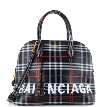Balenciaga Logo Ville Bag Printed Leather Medium