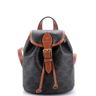 Celine Folco Backpack Triomphe Coated Canvas Mini
