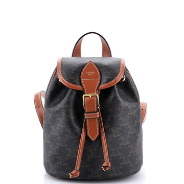 Celine Folco Backpack Triomphe Coated Canvas Mini