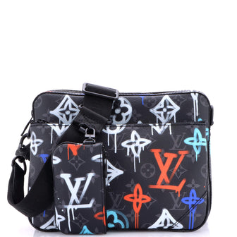 Louis Vuitton Trio Messenger Bag Graffiti Monogram Eclipse Canvas