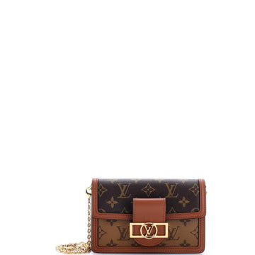 Louis Vuitton Dauphine Chain Wallet Reverse Monogram Canvas