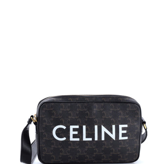 Celine Logo Messenger Bag Triomphe Coated Canvas Medium