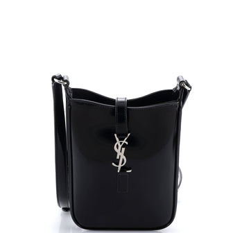 Saint Laurent Le 5 a 7 Vertical Shoulder Bag Patent Mini