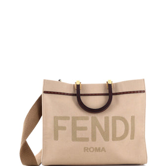 Fendi Sunshine Shopper Tote Canvas Medium