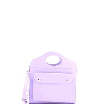Burberry Logo Pocket Tote Leather Mini