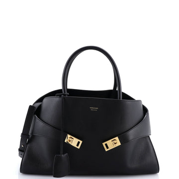 Salvatore Ferragamo Hug Top Handle Bag Leather Large