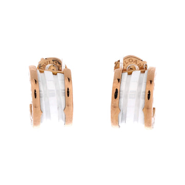 Bvlgari B.Zero1 Hoop Earrings 18K Rose Gold and Ceramic