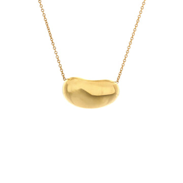 Tiffany & Co. Elsa Peretti Bean Pendant Necklace 18K Yellow Gold 20mm