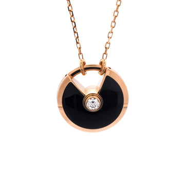 Cartier Amulette de Cartier Pendant Necklace 18K Rose Gold with Onyx and Diamond Small