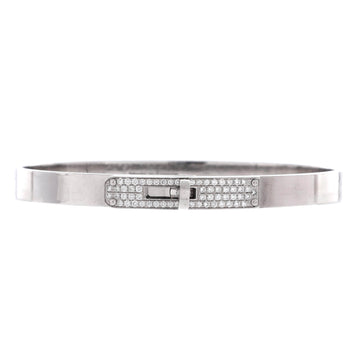 Hermes Kelly Bracelet 18K White Gold and Pave Diamonds Small