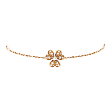 Van Cleef & Arpels Frivole Bracelet 18K Yellow Gold and Pave Diamonds Mini