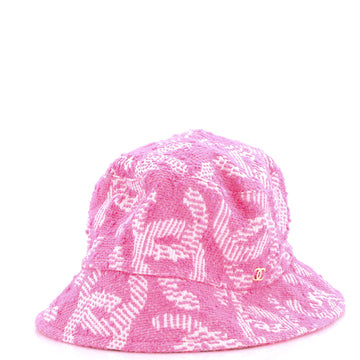 Chanel CC Bucket Hat All Over CC Print Tweed