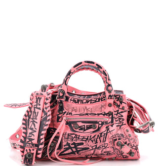 Balenciaga Neo Cagole Graffiti City Bag Leather XS