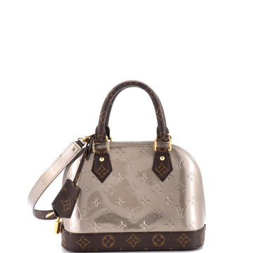 Louis Vuitton Alma Handbag Monogram Vernis with Monogram Canvas and Epi Leather BB