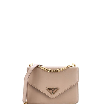 Prada Envelope Flap Chain Shoulder bag Saffiano Leather Small