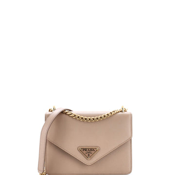 Prada Envelope Flap Chain Shoulder bag Saffiano Leather Small