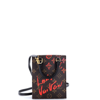 Louis Vuitton Petit Sac Plat Bag Limited Edition Fall in Love Monogram Canvas