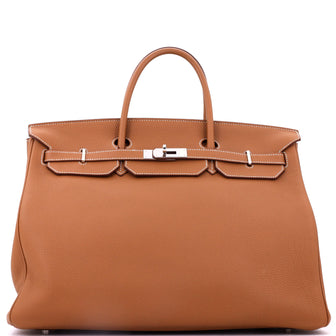 Hermes Birkin Handbag Brown Togo with Palladium Hardware 40
