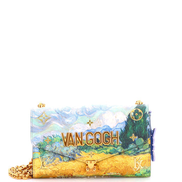Louis Vuitton Chain Wallet Limited Edition Jeff Koons Van Gogh Print Canvas