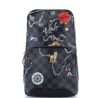 Louis Vuitton Avenue Sling Bag Limited Edition Renaissance Map Damier Graphite