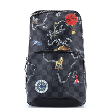 Louis Vuitton Avenue Sling Bag Limited Edition Renaissance Map Damier Graphite