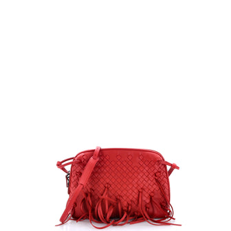 Bottega Veneta Nodini Crossbody Bag Fringe Intrecciato Nappa Small