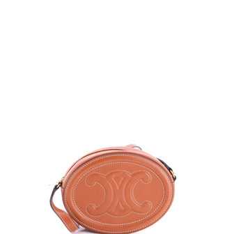 Celine Triomphe Oval Crossbody Bag Leather