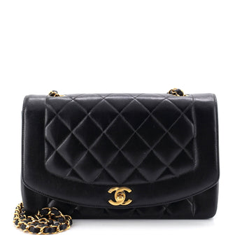 Chanel Vintage Diana Flap Bag Quilted Lambskin Medium