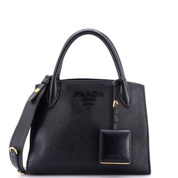 Prada Monochrome Tote Saffiano with City Calf Small