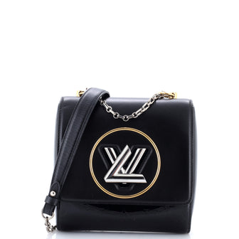 Louis Vuitton Pochette Twist Handbag Leather with Monogram Vernis