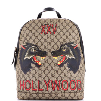 Gucci Zip Around Backpack Printed GG Coated Canvas Medium