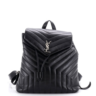 Saint Laurent LouLou Backpack Matelasse Chevron Leather Medium