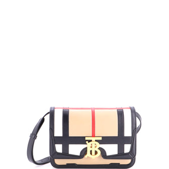 Burberry TB Flap Bag Vintage Checked Leather Small