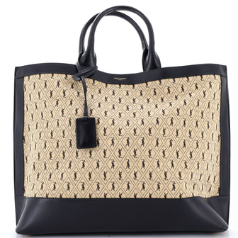 Saint Laurent Le Monogram Tote Monogram All Over Canvas and Leather Large