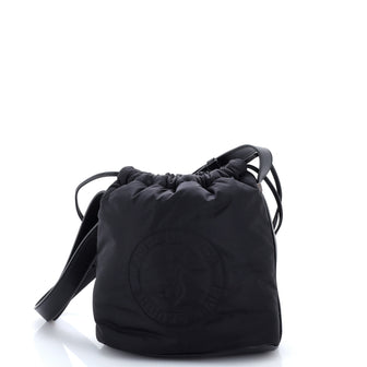 Saint Laurent Rive Gauche Drawstring Bucket Bag Padded Nylon