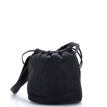 Saint Laurent Rive Gauche Drawstring Bucket Bag Padded Nylon