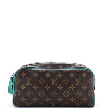 Louis Vuitton Dopp Kit Toiletry Pouch Macassar Monogram Canvas