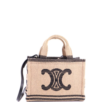 Celine Cabas Thais Tote Triomphe Printed Textile Small