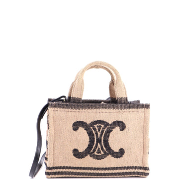 Celine Cabas Thais Tote Triomphe Printed Textile Small