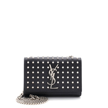 Saint Laurent Classic Monogram Crossbody Bag Studded Leather Small