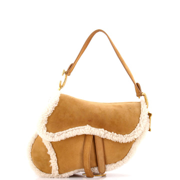 Christian Dior Saddle Bag Shearling Medium