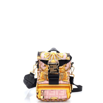 Fendi x Versace Fendace Fendiness Backpack Printed Zucca Nylon Mini