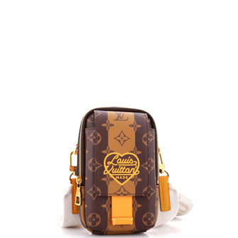 Louis Vuitton Nigo Flap Double Phone Pouch Limited Edition Stripes Monogram Canvas