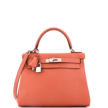 Hermes Kelly Handbag Verso Evercolor with Palladium Hardware 28