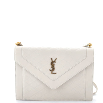 Saint Laurent Gaby Envelope Satchel Quilted Leather