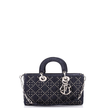 Christian Dior Lady D-Joy Bag Macrocannage Quilt Denim Medium
