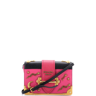 Prada Cahier Crossbody Bag Embellished Leather Small