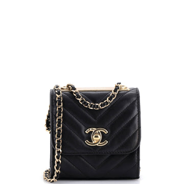 Chanel Trendy CC Clutch with Chain Chevron Lambskin Small