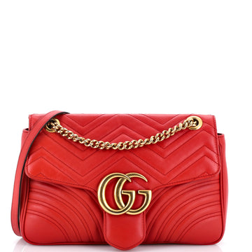 Gucci GG Marmont Flap Bag Matelasse Leather Medium